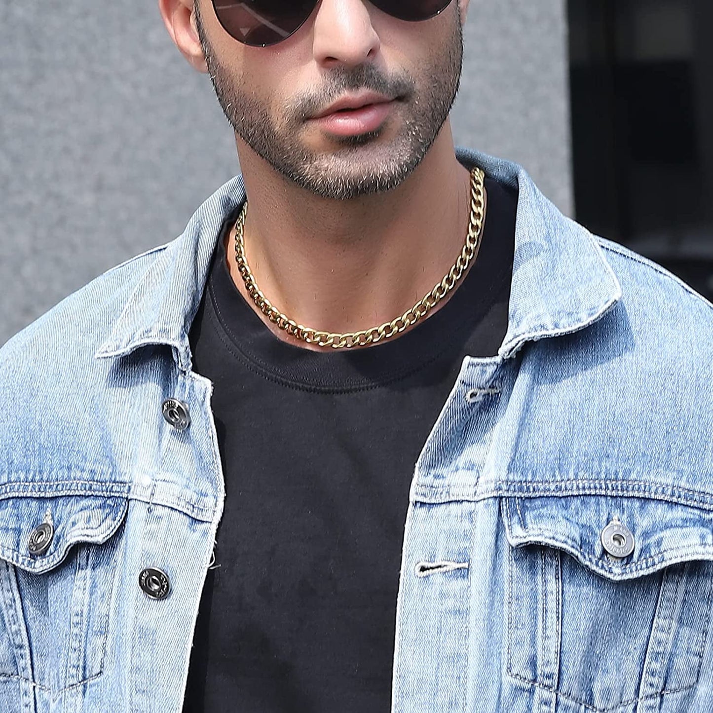 Layered Gold Cross Necklaces for Men Stainless Steel Cuban Curb Link Figaro Pendant Chain Necklaces Set Graduation Father'S Day Jewelry Gifts Ideas Dad Husband Son Teen Teenage Age