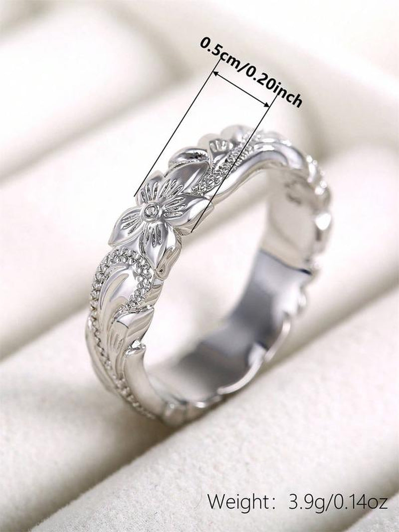 Engraved Flower Ring