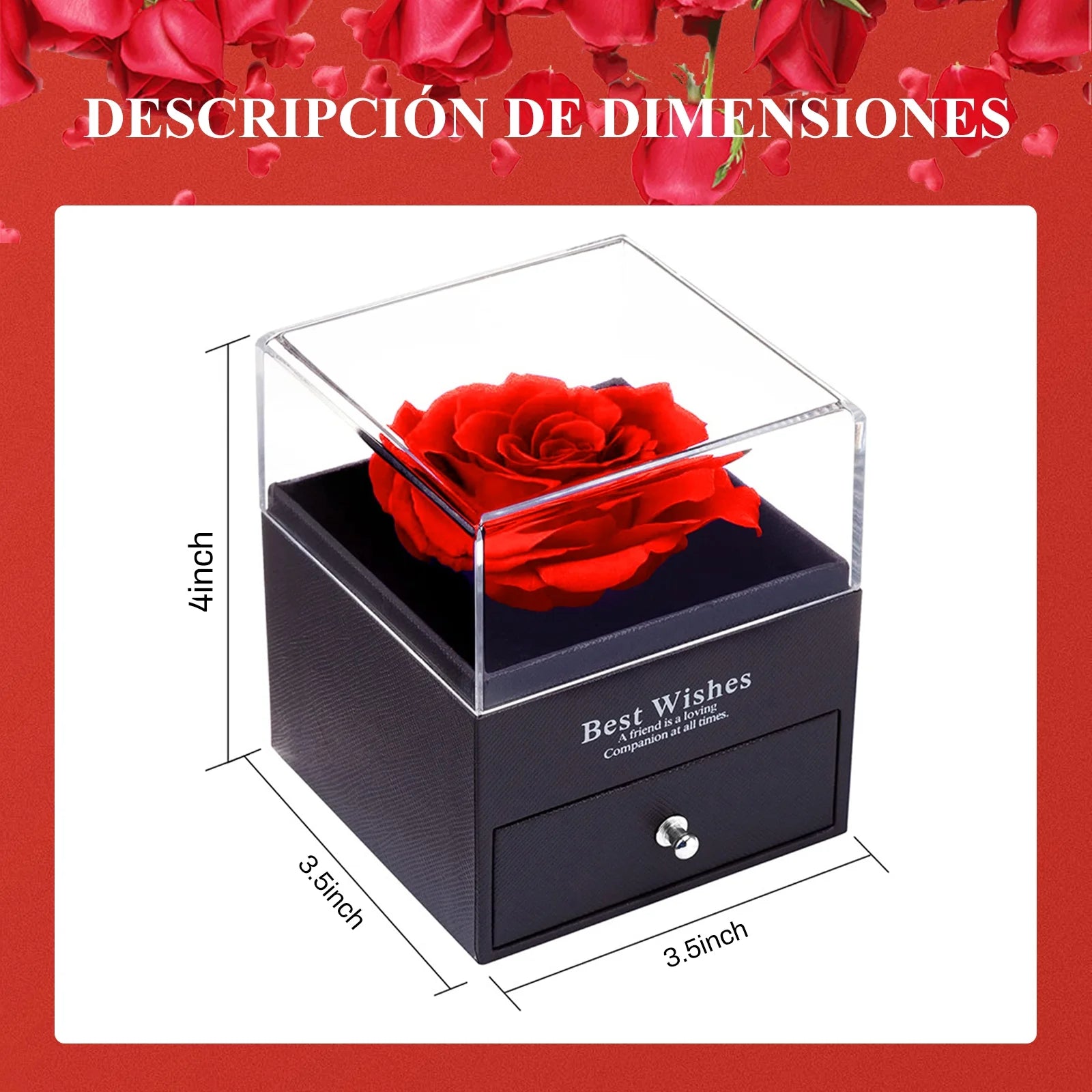 Preserved Red Real Rose with I Love You Necklace in 100 Languages -Eternal Flowers Rose Gifts for Mom Wife Girlfriend Her on Christmas Valentines Day Mothers Day Anniversary Birthday Gifts for Women