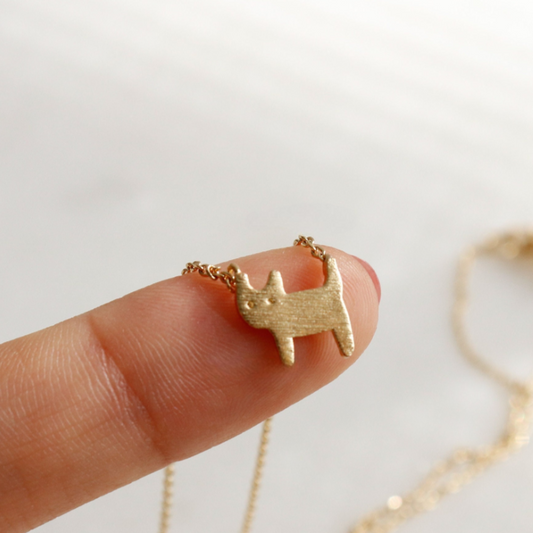Whiskered Whisper Cat Necklace – A Minimalist Ode to Feline Grace